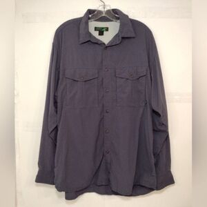 Eastern Mountain Spots Men's Button-Up Shirt in Dark Gray Size (L)
